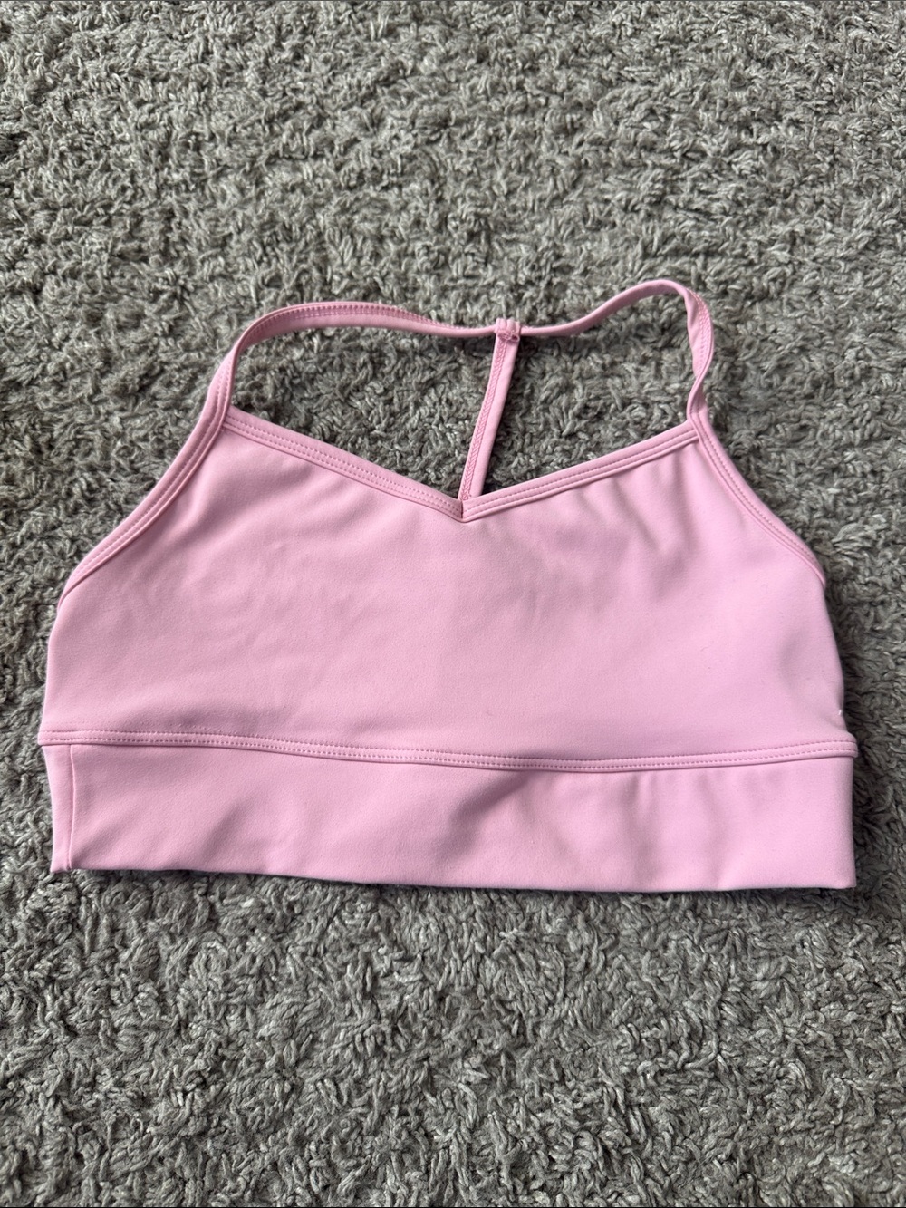 Five Dancewear Pink Strappy Sports Bra Top- XS